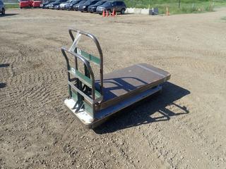 (2) Metal Frame, Plywood Shelf Push Carts, 5 Ft. x 26 In. (Row 3)