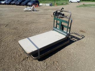 (2) 5 Ft. x 26 In. Metal Frame Plywood Shelf Push Carts (Row 3)