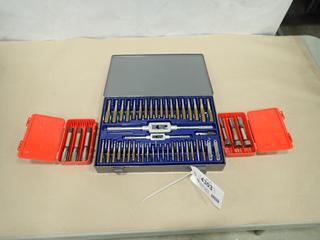 MasterCraft Maximum 1/16 In. - 3/4 In. Tap and Die Set and Unused Dormer 3/4-10 and 7/8 -9 Straight Flute Taps (F2)