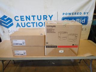 Unused Lexmark Colour Laser Printer, CS510dte, (2) Unused Lexmark 30G0802 550 Sheet Drawers (P-3-3)