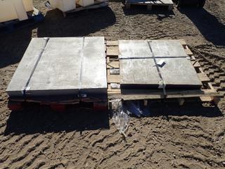 (1) Stainless Steel Plate, 35 1/2 In. x 35 1/2 In. x 3 1/2 In., (1) Stainless Steel Plate, 40 In. x 40 In. x 3 1/2 In.