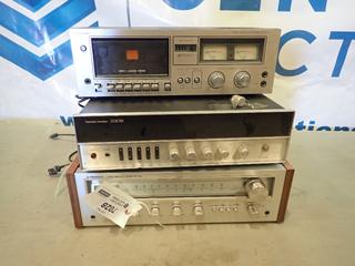 Pioneer Stereo Receiver, Model SK-450, Harman/Kardon 330B Stereo Receiver, Toshiba Stereo Cassette Deck, Model PC-X10 *Note: All Working Condition* (E2)