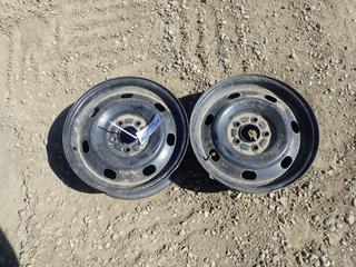 (2) Ford 16 In. x 6 1/2 In. 5 Stud Steel Rims (Row 4)