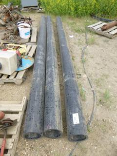 (3) 172 In. Plastic Pipe, 6 3/4. Diameter