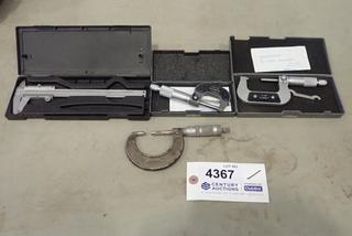 Newcon Micrometers and 6 In. Vernier Caliper (F2)