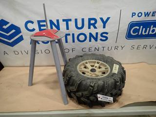 Mud-Lite XTR 26 X 11R12 ATV Tire w/ Rim C/w Tripod Stand (Row 4)