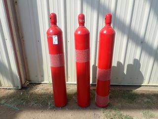 Qty Of (3) Usused 266ml Cap. Compressed Air Tank Cylinders. *Note: No Nozzles*