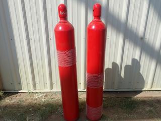 (2) Unused 266ml Cap. Compressed Gas Tank Cylinders. *Note: No Nozzles*