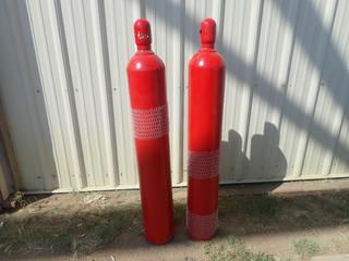 (2) Unused 266ml Cap. Compressed Gas Tank Cylinders. *Note: No Nozzles*