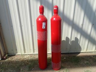 (2) Unused 266ml Cap. Compressed Gas Tank Cylinders. *Note: No Nozzles*