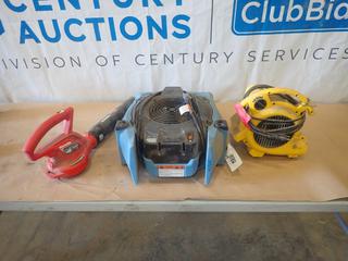 Drieaz F505 Velo Pro Blower Fan C/w Shop Air 500 AM425 Blower Fan And Homelite 2-Speed Model UT42100B Electric Blower (Y)
