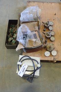 (1) 4800 Watt Heater, (3) Gauges, (2) Boxes of Bolts, Assorted Flare Fittings (H)