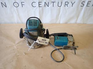 Makita 3612BR Router C/w Makita Model 4300BV Jigsaw (B2)