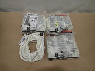 Qty Of (4) Miller Model 195R 25ft X 5/8in Vertical Lifelines *Unused* (B2)