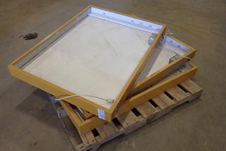 (3) Florescent Electrical Signs, 110 Volts, 4 Tubes Per Sign, 4 Ft. x 3 Ft. (ROW 3)