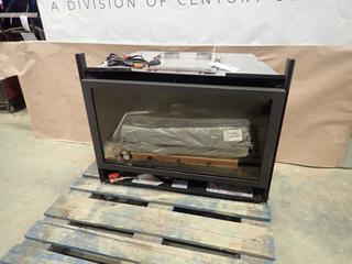 Lennox EDV135 Direct Vent Gas Fireplace Heater Insert with Log Set *Unused* (DOOR 4)