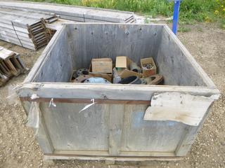 Crate Containing Assortment of Flanges and Fittings (N. Fence)