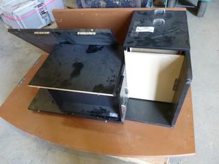 L-Shaped Desk, 4-Drawer, *Note: Missing Back Board* (DOOR 4)