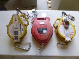 (3) DBI- Sala Smart Lock Self-Retracting Lifelines/Fall Protection (Front Desk)