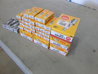 Qty of NGK Spark Plugs, DR8ES-L Stock No. 2823, ZFR4F-11 4043 (A1)