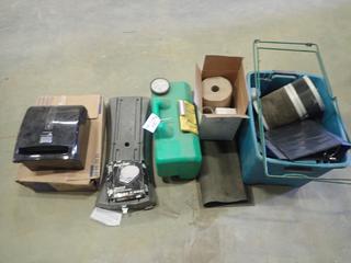 Qty of Misc. Office and Safety Supplies. Include: Eye Wash Station, Hand Towel Dispenser, Air Filters, Scale, Display Sign, Etc. (S-1-1)