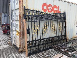 Unused TMG-MG20 20' Heavy Duty Bi-Parting Wrought Iron Driveway Gate. Control # 7851.