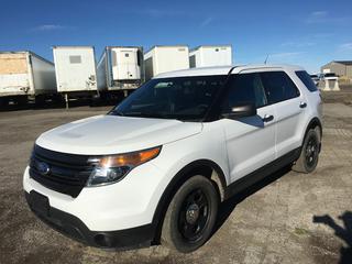 2013 Ford Explorer 4x4 SUV c/w 3.7 V6, Auto 6 Spd, A/C, Police Performance Engine/Suspension Package, Custom Police Center Console, Back Seat To Trunk Partision, Interior Metal Inserts, Showing 206160 Kms, VIN 1FM5K8AR7DGA38524