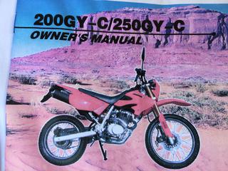 2007 Saga 250GY-C Motorcycle VIN LYEYCNL1273020107. Unused In Crate.