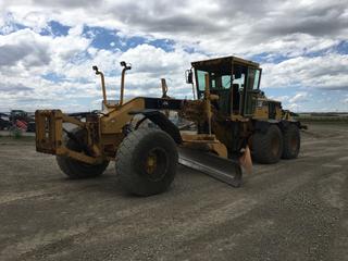 2005 Cat 14H VHP Motor Grader c/w 16' Moldboard, Fenders,  Snow Wing Plow Mounting Plate, and WBM V Plow Mounting Plate, Showing 13142.8 Hours S/N ASE01369