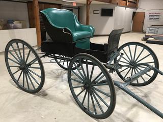 1920's Single Horse Doctors Buggy, Spring Mounted On Rubber. 