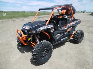2015 Polaris RZR XP1000 4x4 Side By Side c/w Auto, Winch, Showing 1708 Miles, VIN 3NSVDE994FF373981.