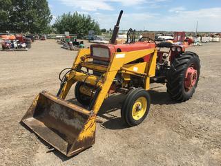 Massey Ferguson 165 FEL Tractor c/w 4 Cyl Gas, 60" Bucket, 540 PTO, 3 Point Hitch, 2 Hyd. Banks, 8.50/16 Front, 14.9/20 Rear Tires, Showing 45,799 Hours, S/N 9A37586.