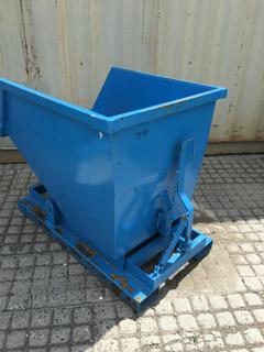 Unused 1/2 Cubic Yard Standard Duty Steel Dumping Hopper w/ fork pockets. Control # 7978.