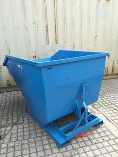 Unused 2 Cubic Yard Standard Duty Steel Dumping Hopper w/ fork pockets. Control # 7982.