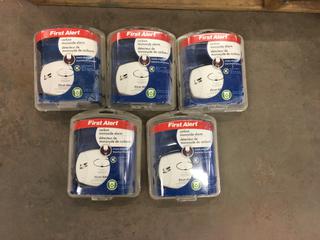 *SELLING OFF-SITE* (5) First Alert Carbon Monoxide Alarms.  Location:  504 - 8 Ave East Bow Island, AB