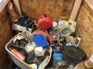 *SELLING OFF-SITE* Quantity of Assorted Jerry Cans, Buffing Wheels, Sprinkler Heads.  Location:  504 - 8 Ave East Bow Island, AB