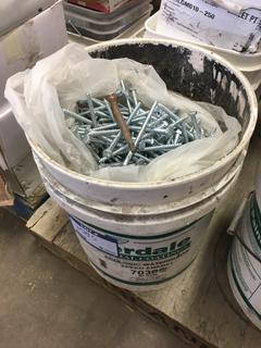 *SELLING OFF-SITE* (1) Bucket of Lag Bolts.
  Location:  504 - 8 Ave East Bow Island, AB