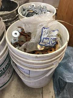 *SELLING OFF-SITE* (1) Bucket of Flat Washers.
  Location:  504 - 8 Ave East Bow Island, AB