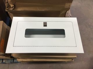 *SELLING OFF-SITE* (4) 8" x 17" x 5" , (1) 8 1/2" x 6" x 20" White Fire Extinguisher Cabinets.  Location:  504 - 8 Ave East Bow Island, AB