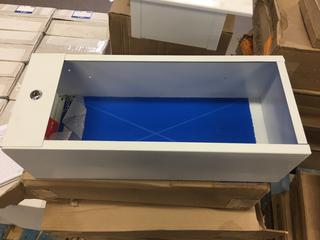 *SELLING OFF-SITE* (4) 8" x 17" x 5" , (1) 8 1/2" x 6" x 20" White Fire Extinguisher Cabinets.  Location:  504 - 8 Ave East Bow Island, AB