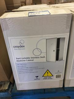 *SELLING OFF-SITE* (5) Trent Lockable Stainless Steel Medicine Cabinets.  Location:  504 - 8 Ave East Bow Island, AB