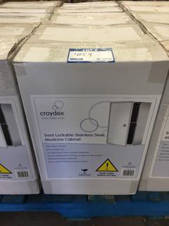 *SELLING OFF-SITE* (5) Trent Lockable Stainless Steel Medicine Cabinets.  Location:  504 - 8 Ave East Bow Island, AB