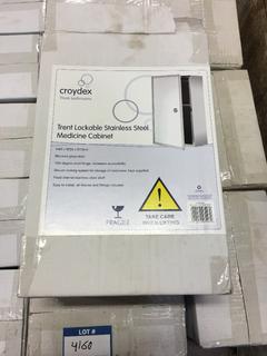 *SELLING OFF-SITE* (4) Trent Lockable Stainless Steel Medicine Cabinets.  Location:  504 - 8 Ave East Bow Island, AB