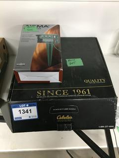 Noma Outdoor 3 - Outlet Power Stake & (4) Water Pond Fountain Bubbler Pumps.