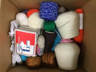 (60) Spools/Balls of Yarn/Wool & Spool Winder.