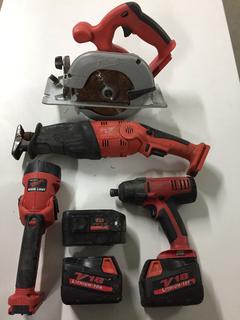 Milwaukee Tool Set w/ Batteries - No Charger
