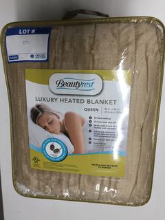 Beautyrest Queen Luxury Heated Blanket, 84" x 90" - Tan.