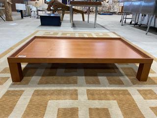 Solid Wood Outdoor Table & (3) Trays, 51"L x 31-1/2"W x 9-3/4"H.