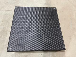 Kuta Resin Wicker Outdoor Coffee Table 31-1/4" x 31-1/4" x 10-1/2", Black.
