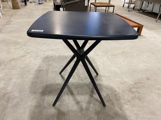 Charcoal Outdoor Dining Table, 28"L x 38"W x 30"H.